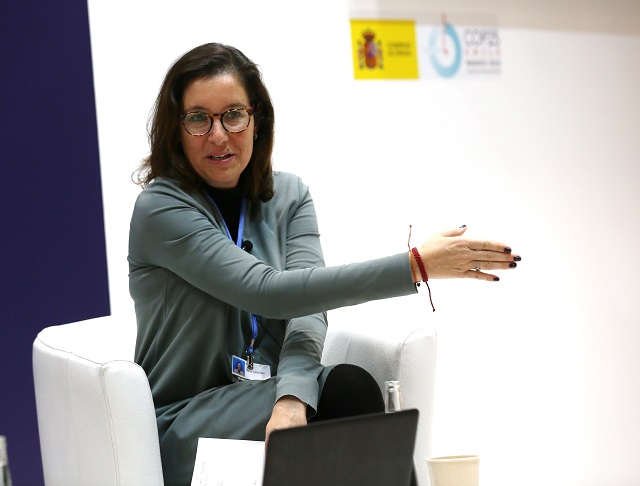 Maria Salamero parlant a la COP25